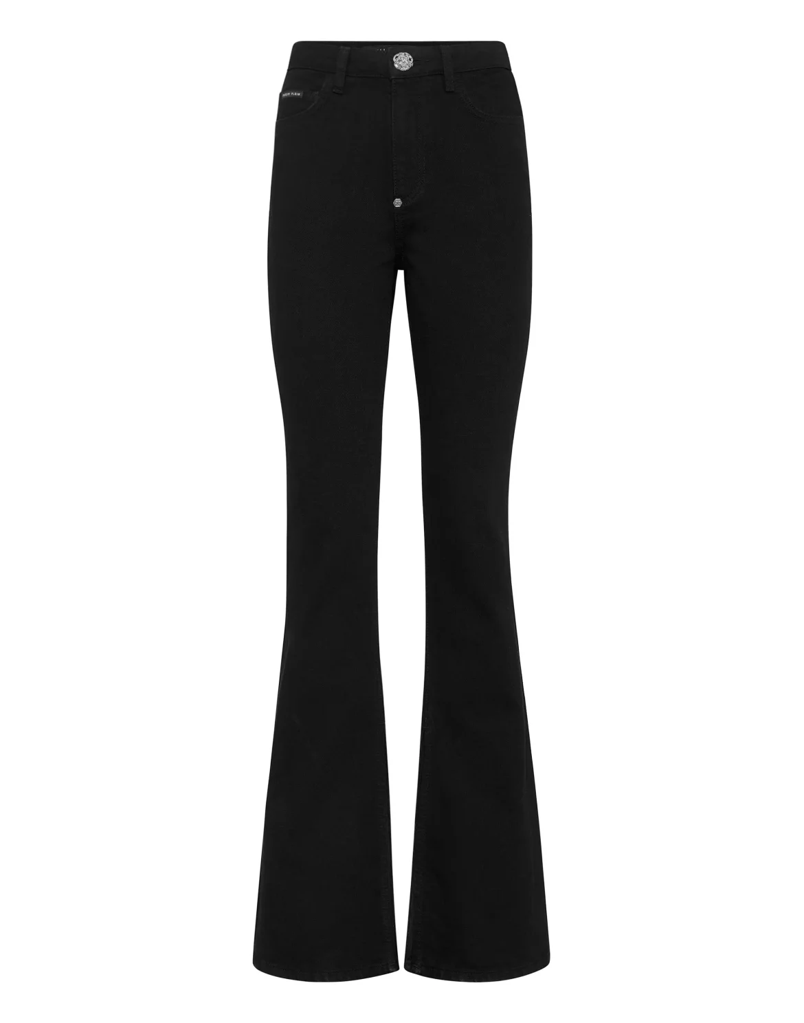 Denim Flare Fit Trousers, цвет: Черный