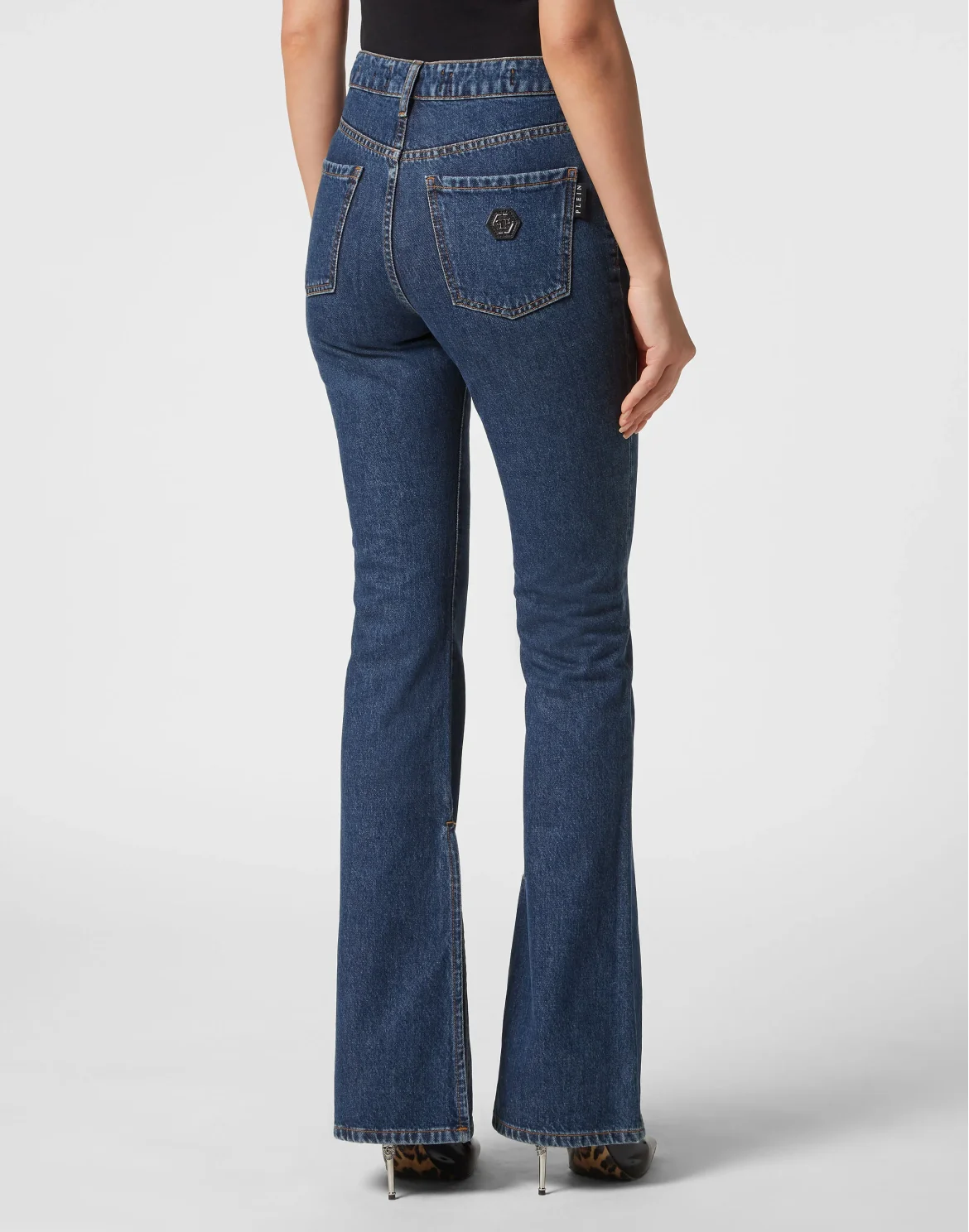 Denim Flare Fit Trousers, цвет: Синий
