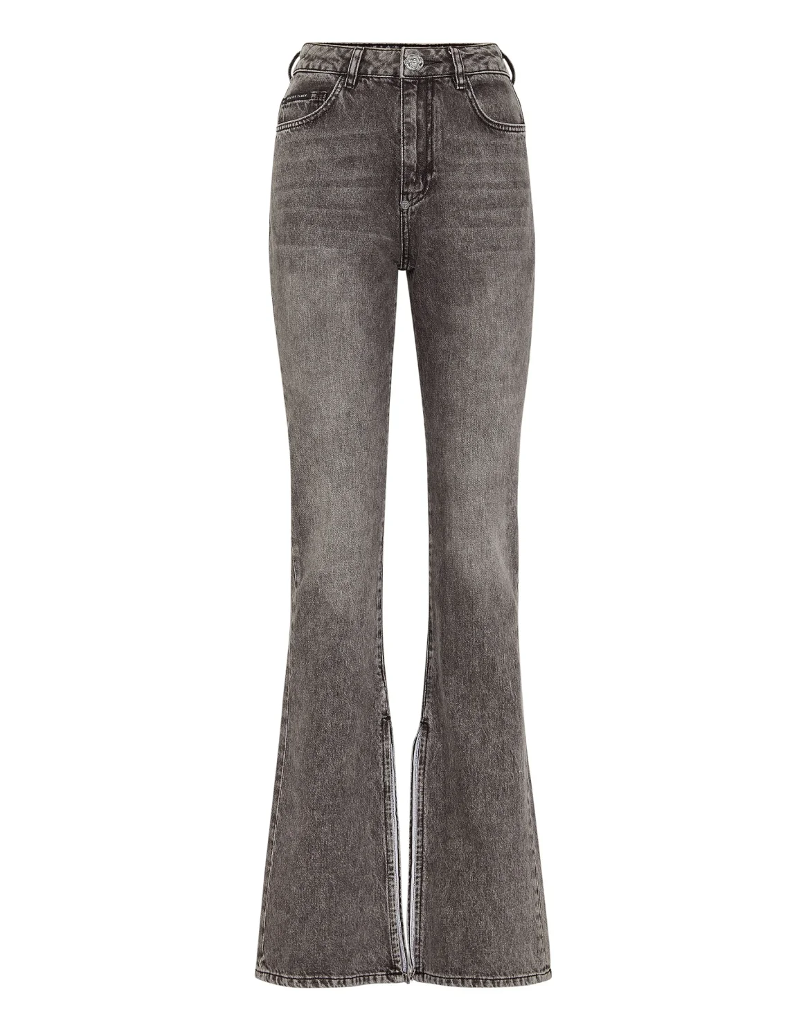 Denim Flare Fit Trousers, цвет: Черный