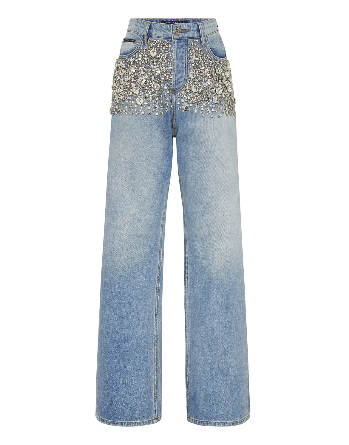 Crystal Stones Skater Fit Trousers, цвет: Серый