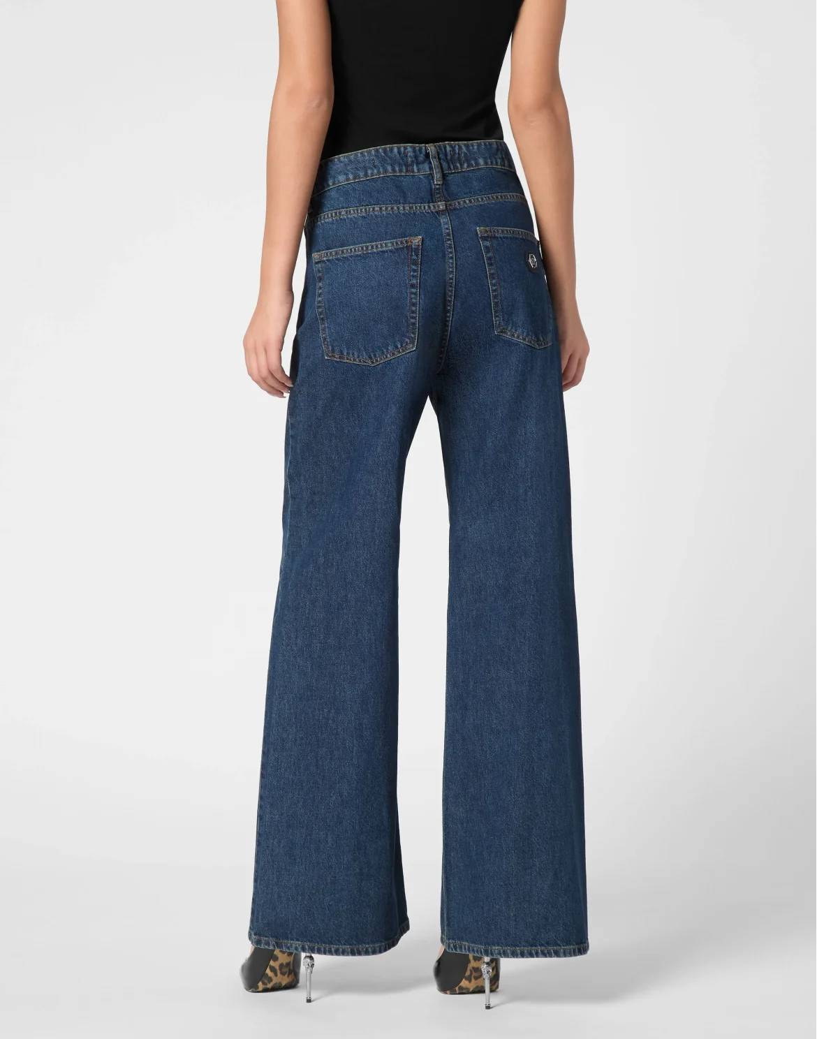 Denim Skater Fit Trousers, цвет: Синий
