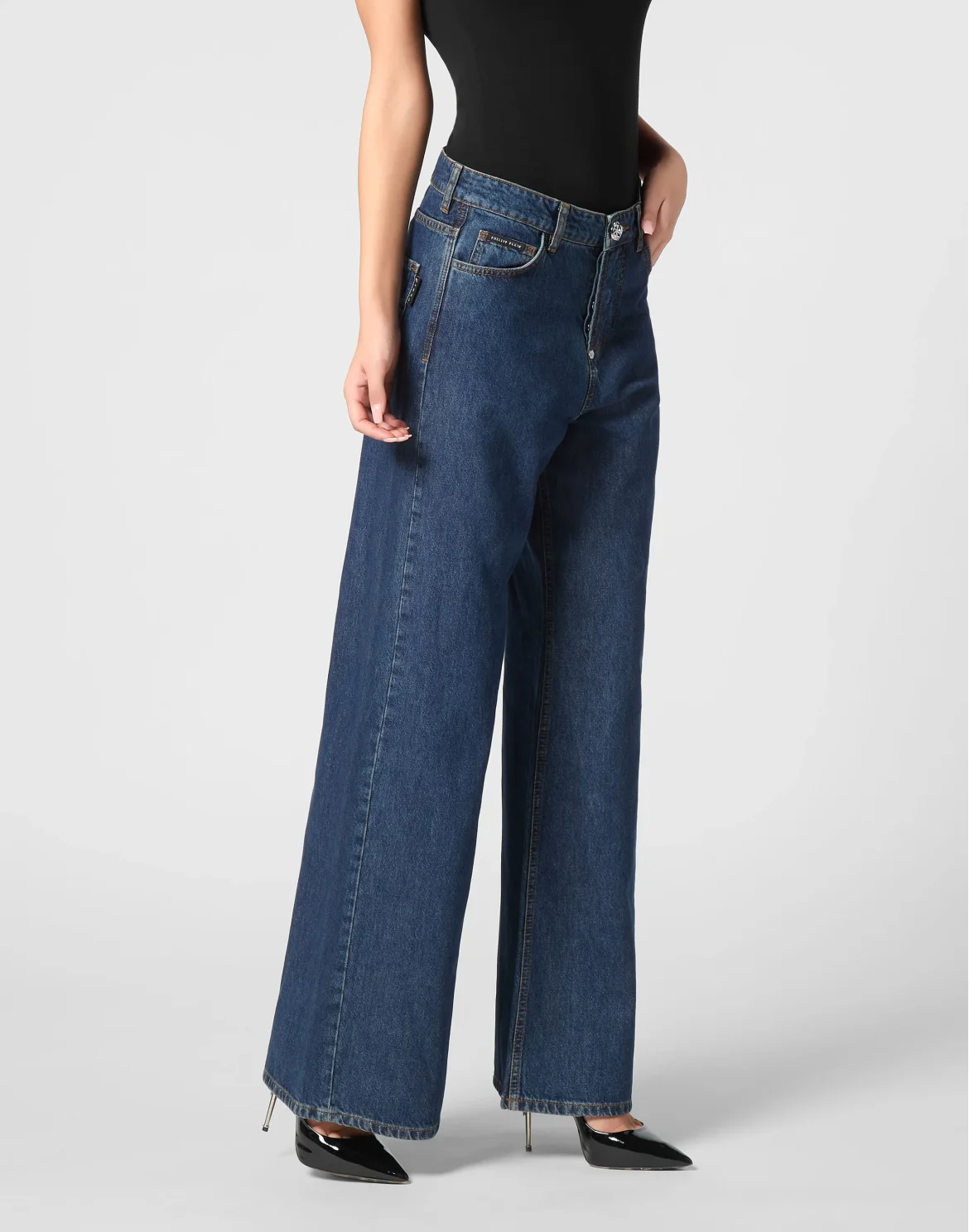 Denim Skater Fit Trousers, цвет: Синий