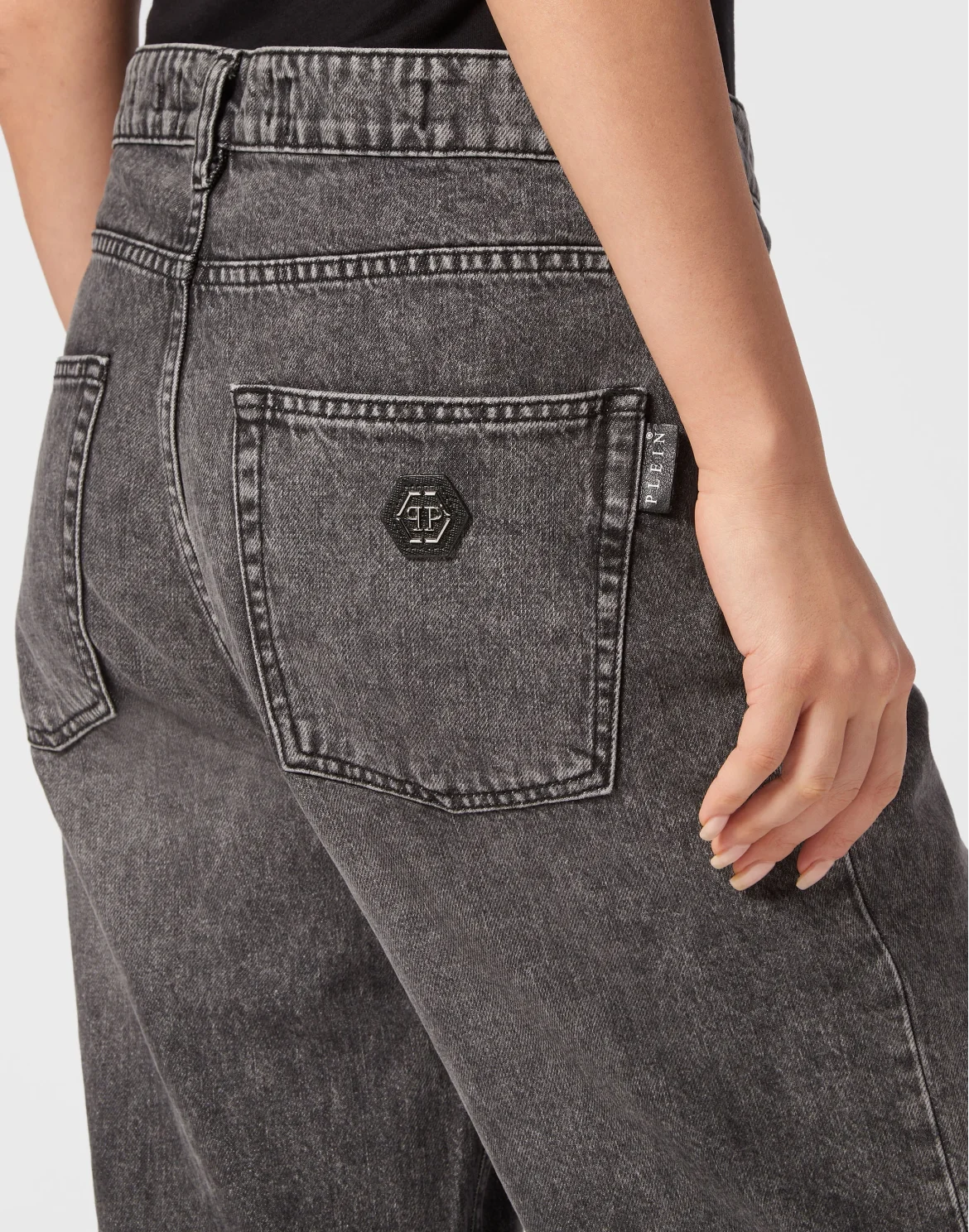 Denim Skater Fit Trousers, цвет: Черный