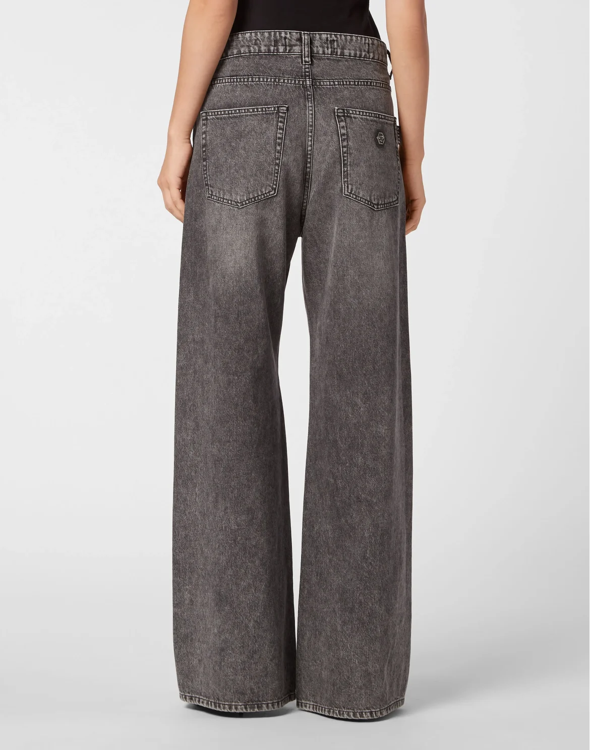 Denim Skater Fit Trousers, цвет: Черный