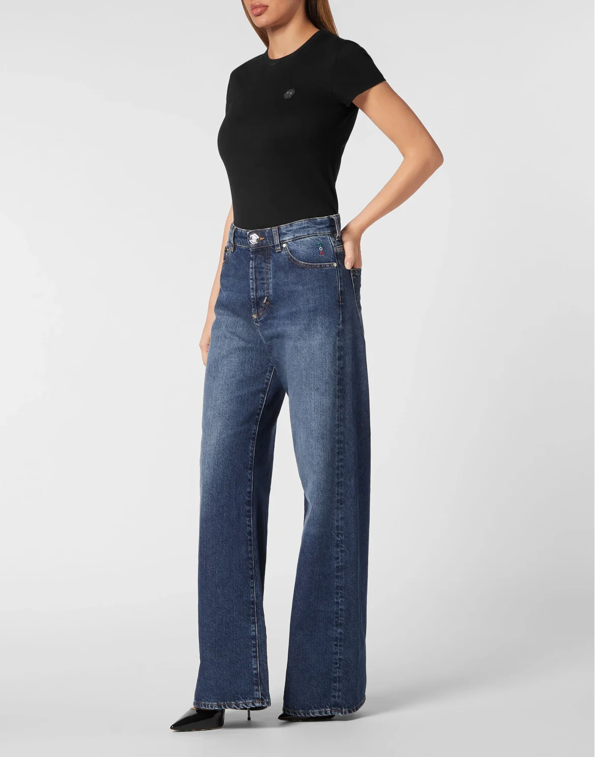 Denim Skater Trousers, цвет: Синий
