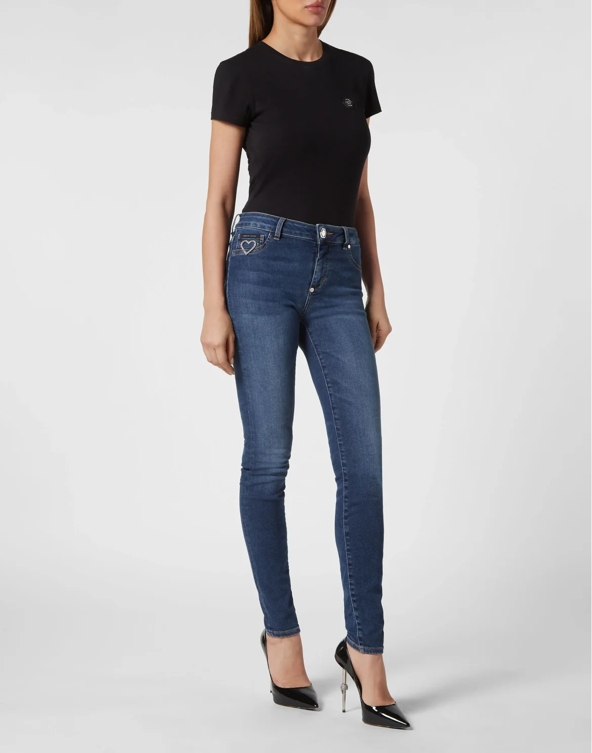 Denim Jeggings Heart, цвет: Синий
