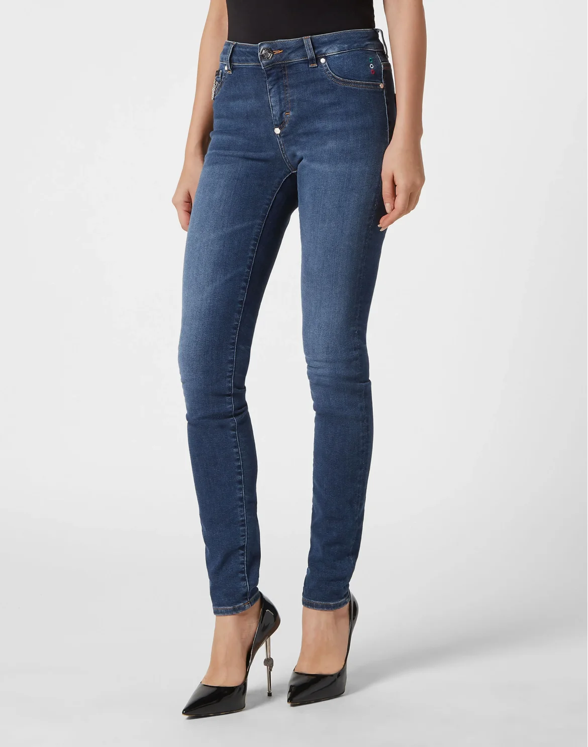 Denim Jeggings Heart, цвет: Синий