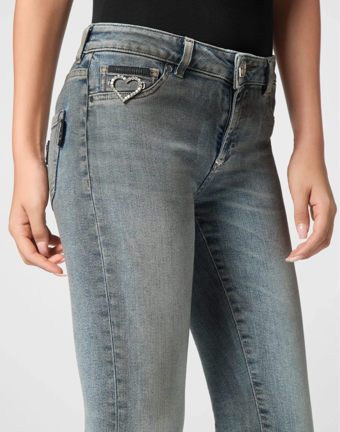 Denim Jeggings Heart, цвет: Серый