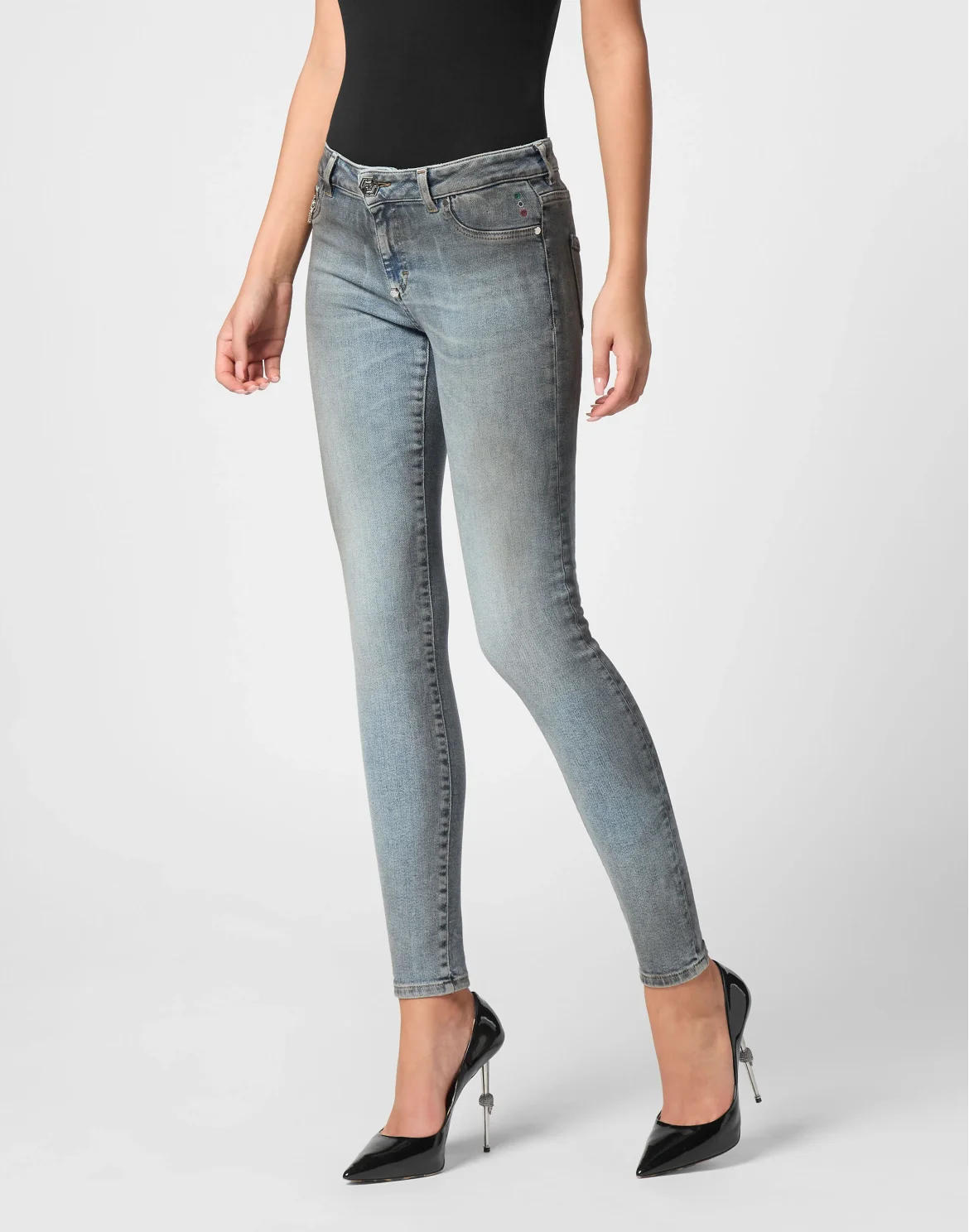 Denim Jeggings Heart, цвет: Серый