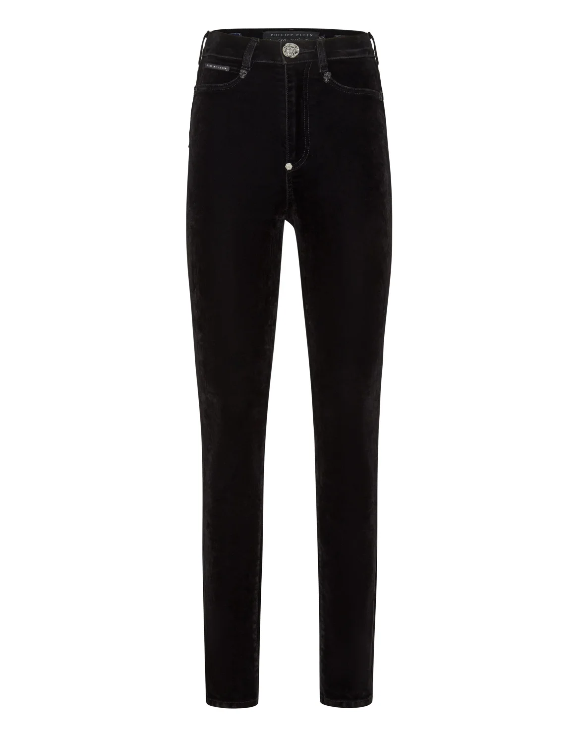 Crystal Skull Denim Super High Waist Jegging, цвет: Черный