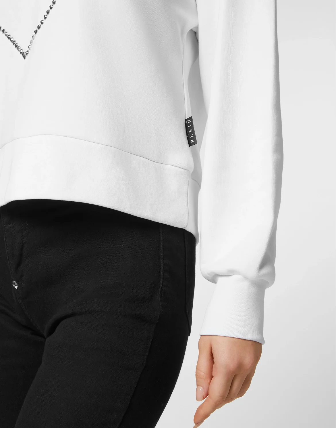 Crop hoodie Heart, цвет: Белый