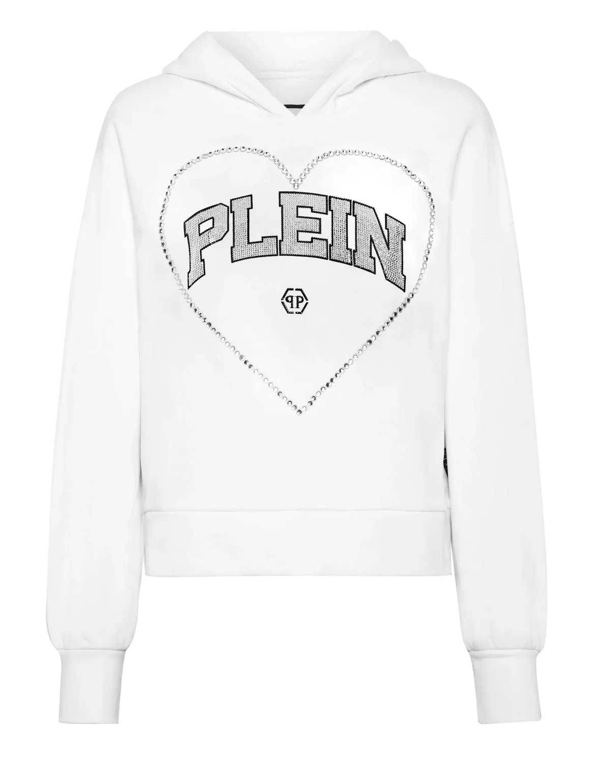 Crop hoodie Heart, цвет: Белый