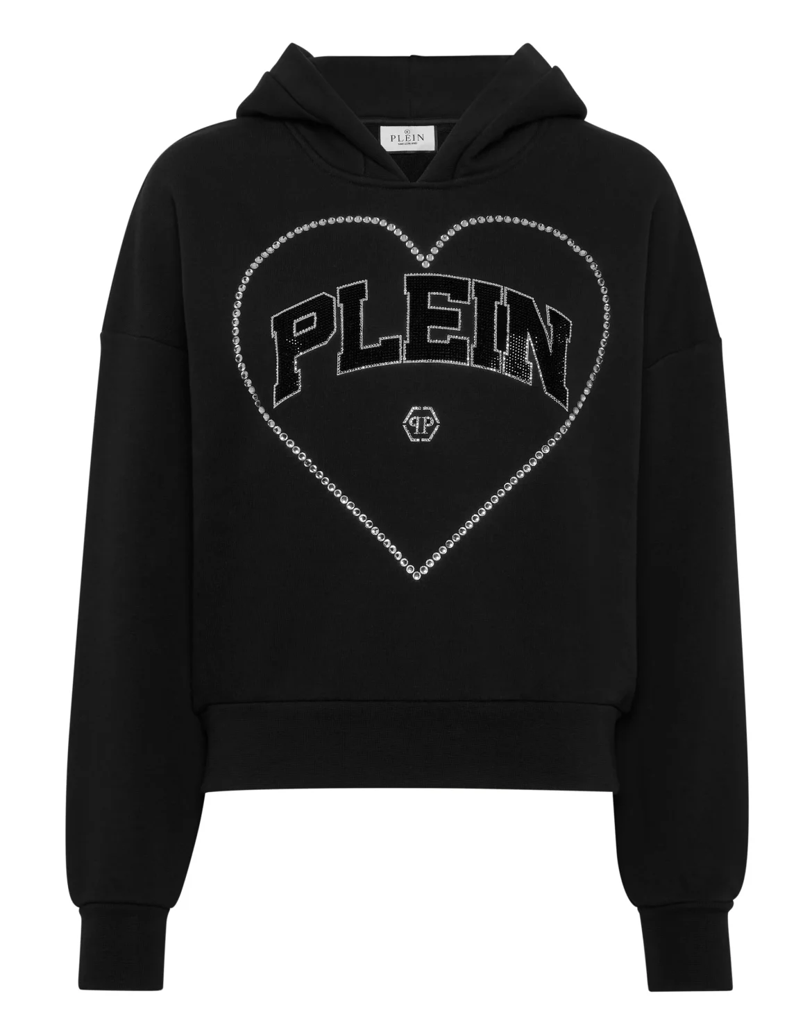 Crop hoodie Heart, цвет: Черный