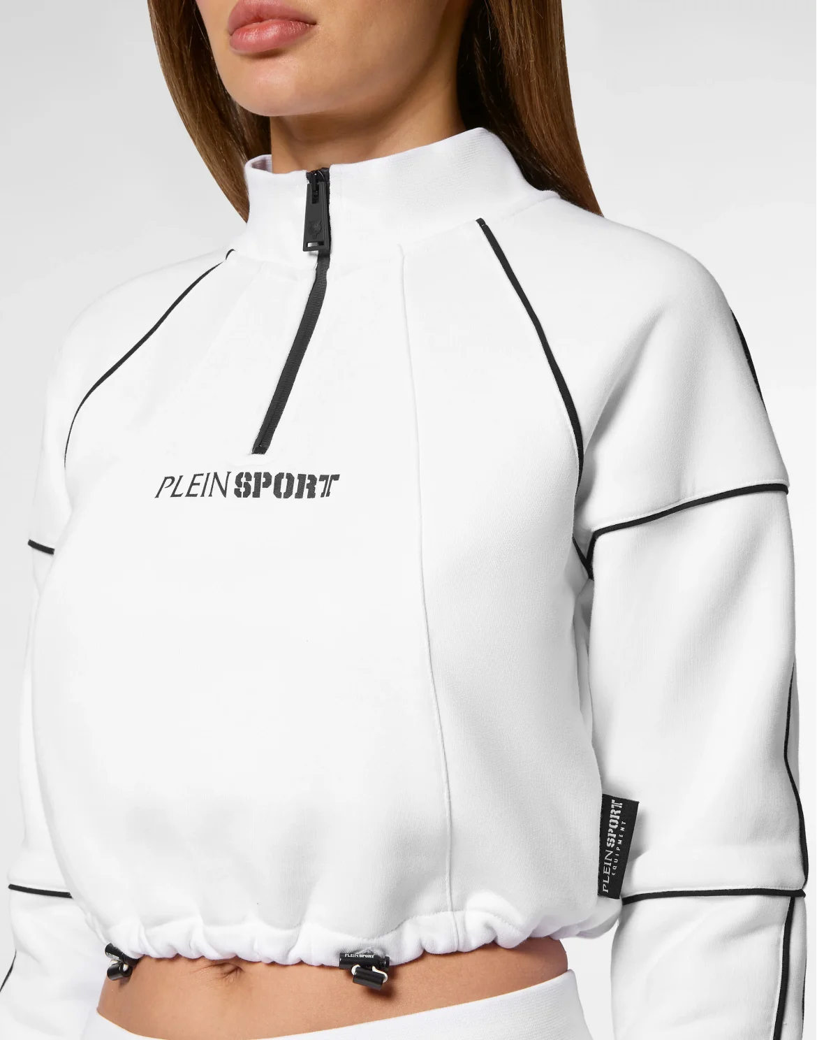 Cropped Hoodie Sweatshirt, цвет: Белый