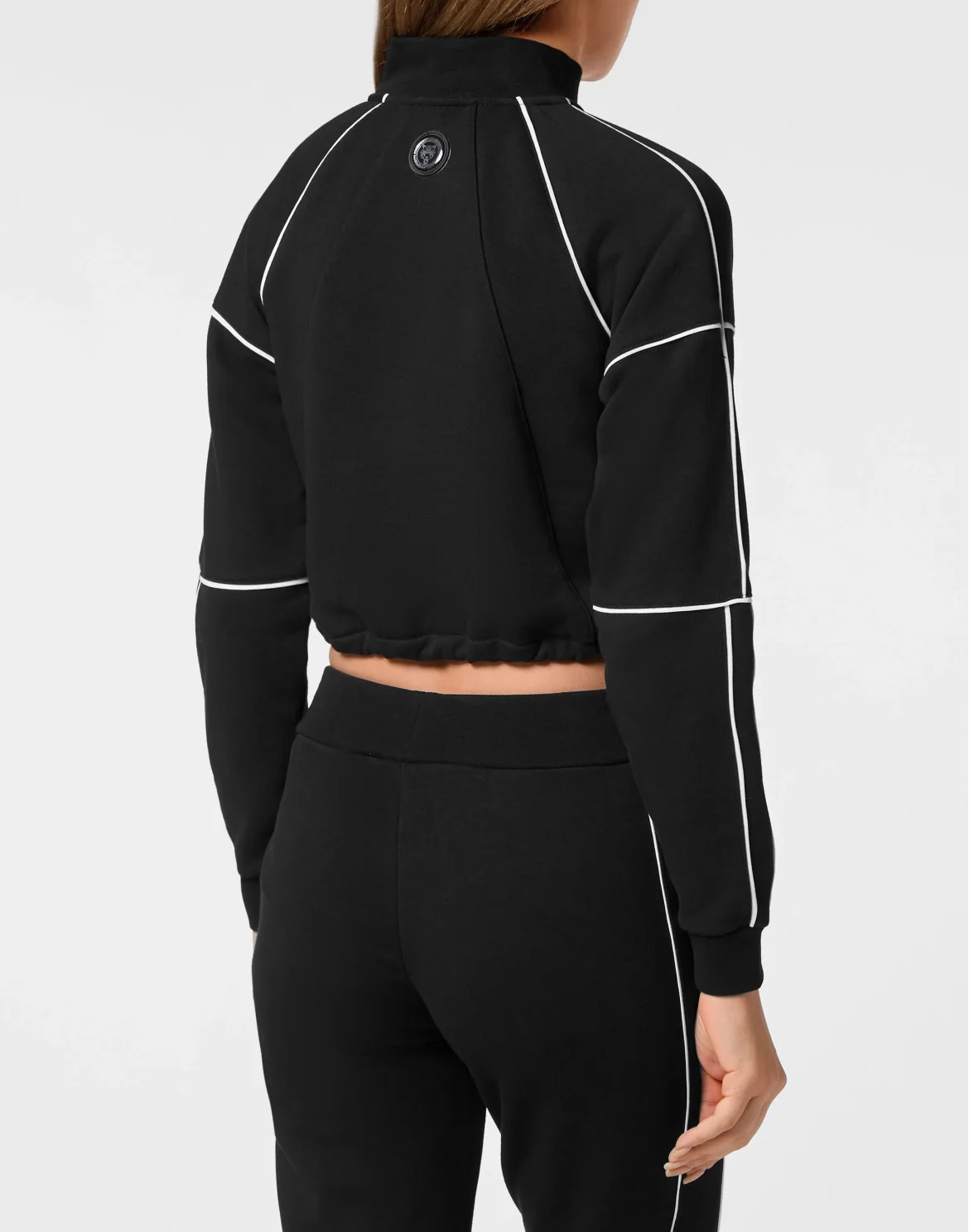 Cropped Hoodie Sweatshirt, цвет: Черный