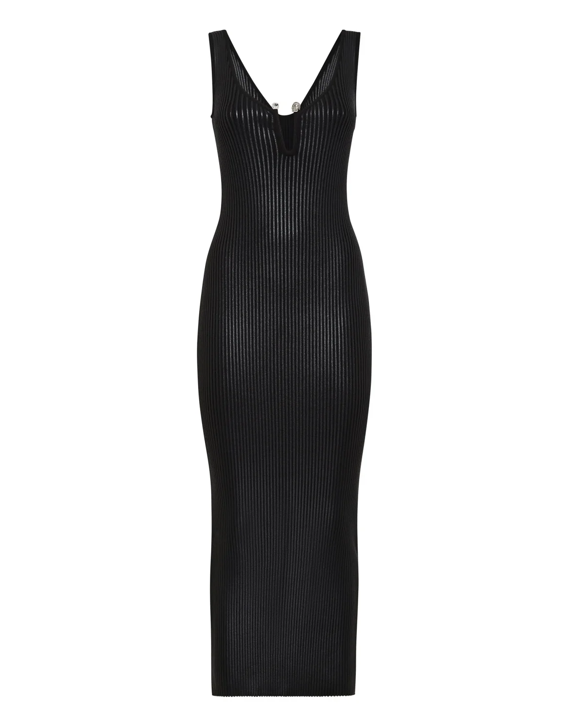 Coated Knit Dress, цвет: Черный