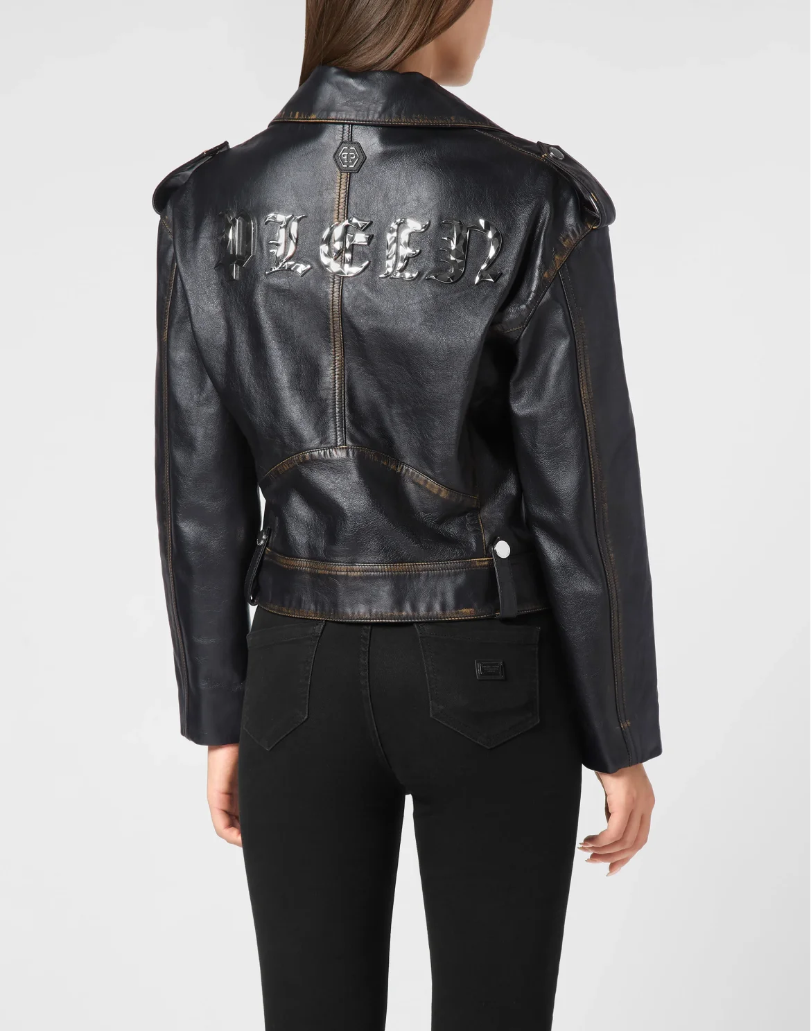 Vintage Leather Over Biker, цвет: Черный