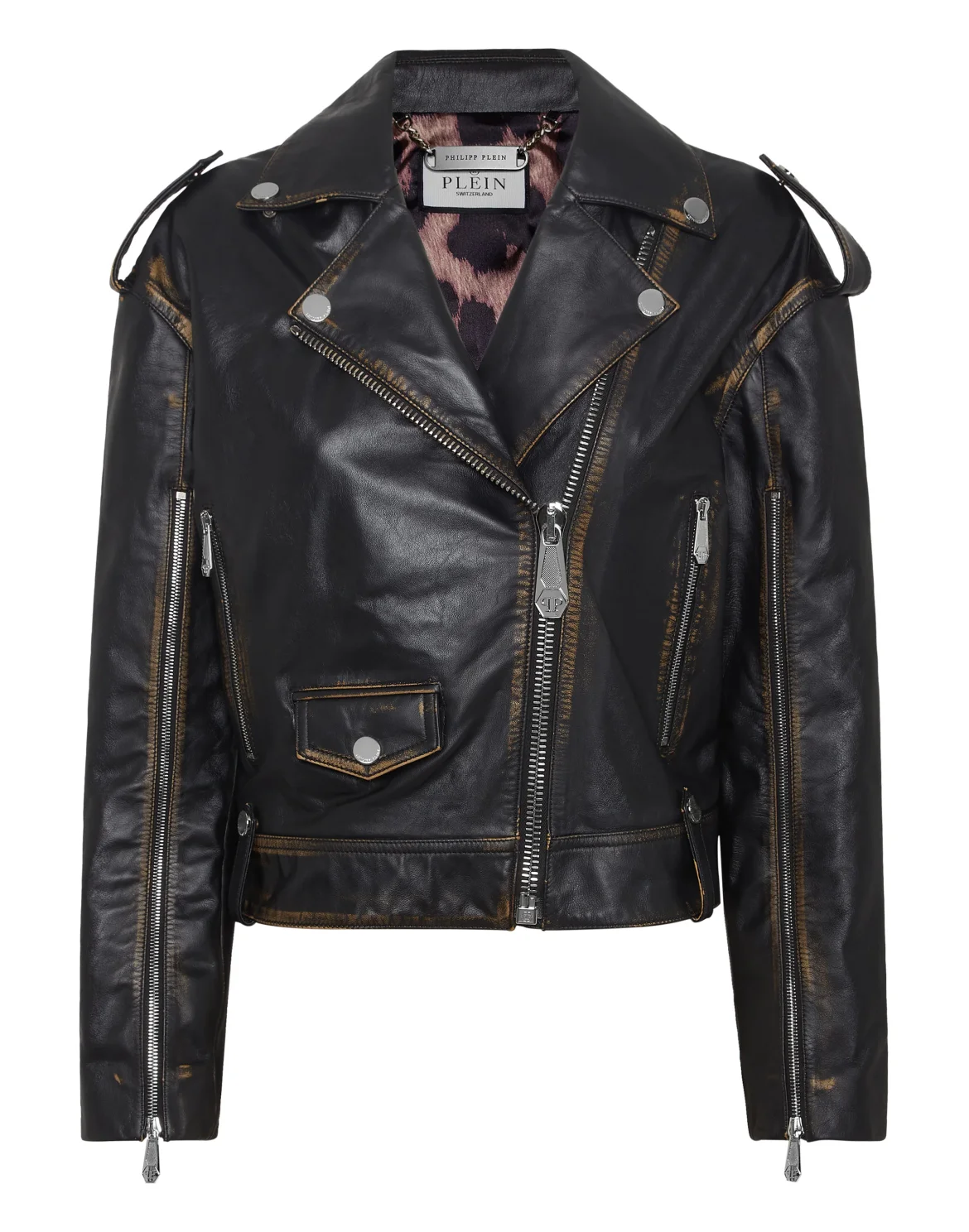 Vintage Leather Over Biker, цвет: Черный