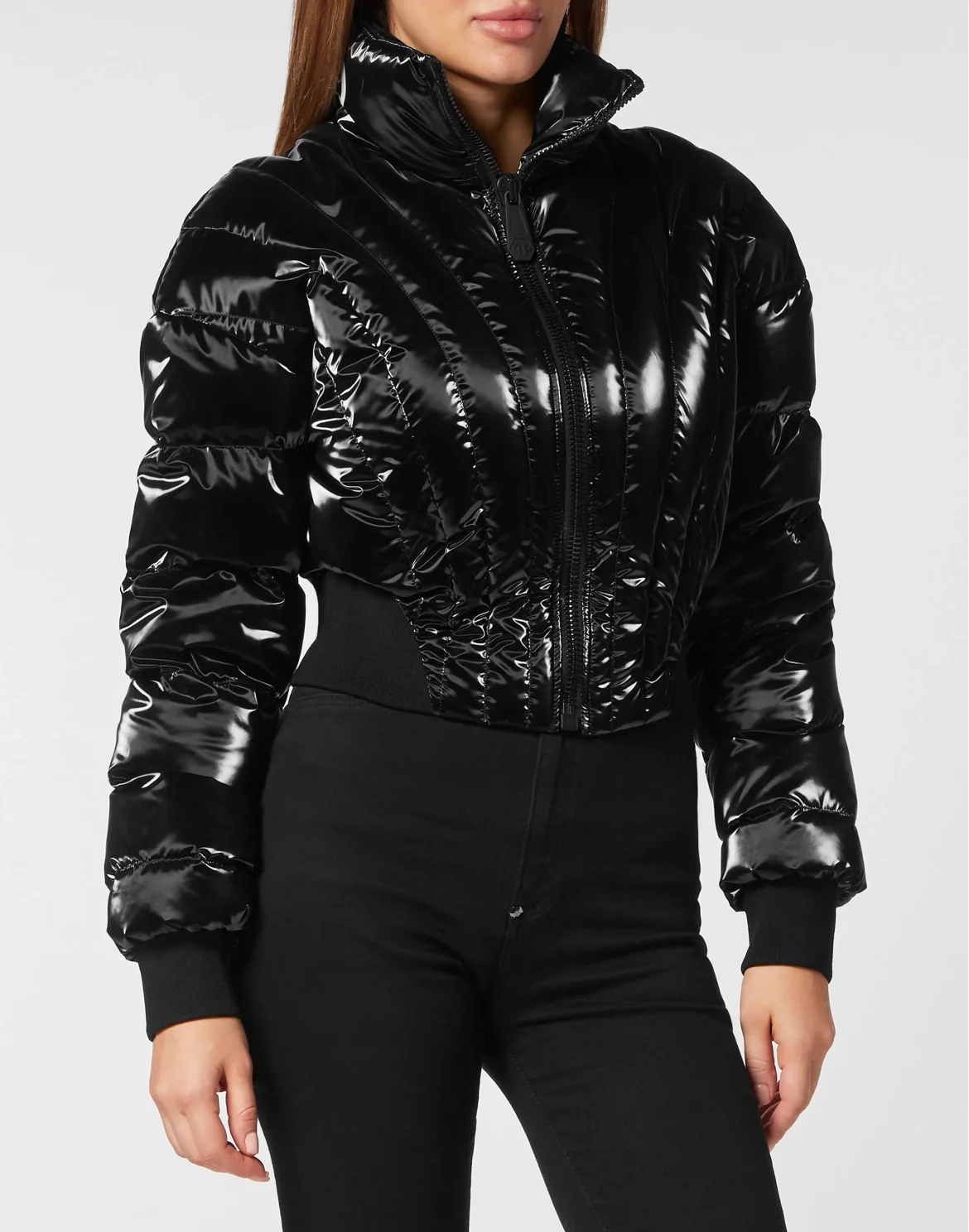 Nylon Multicutting Puffer Jacket, цвет: Черный
