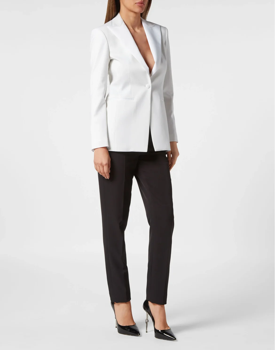 Basic Slim Fit Blazer, цвет: Белый