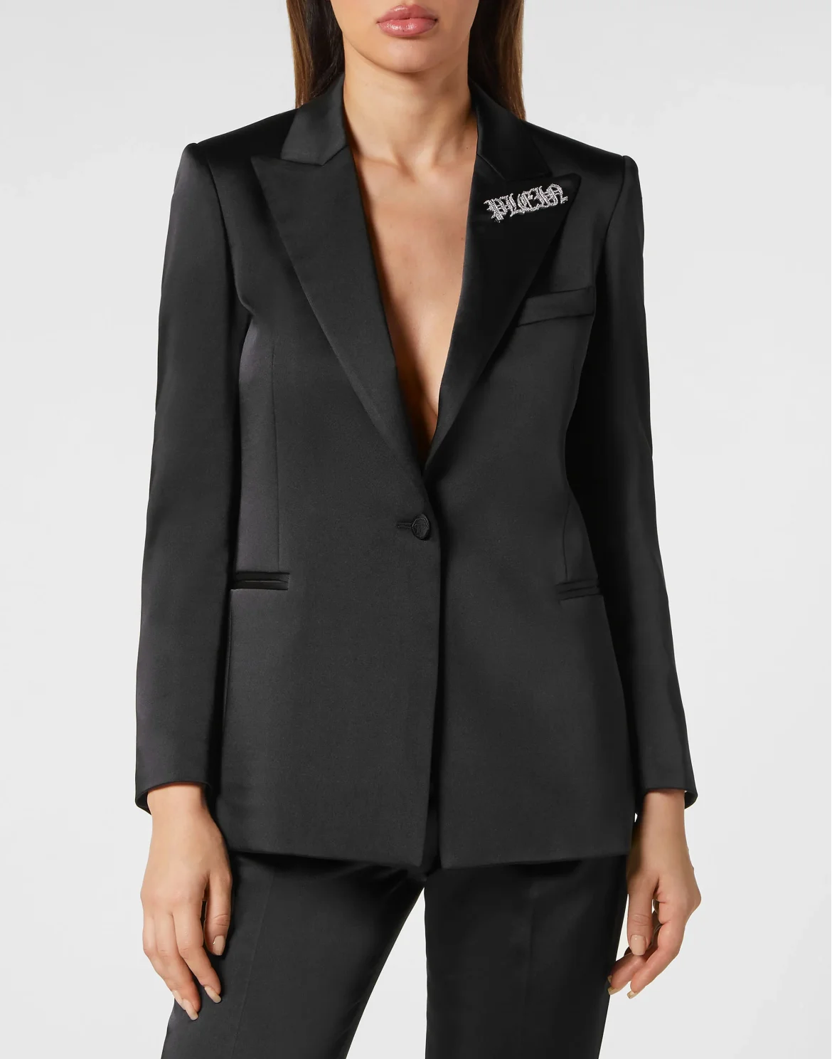 Basic Satin  Regular Fit Blazer, цвет: Черный