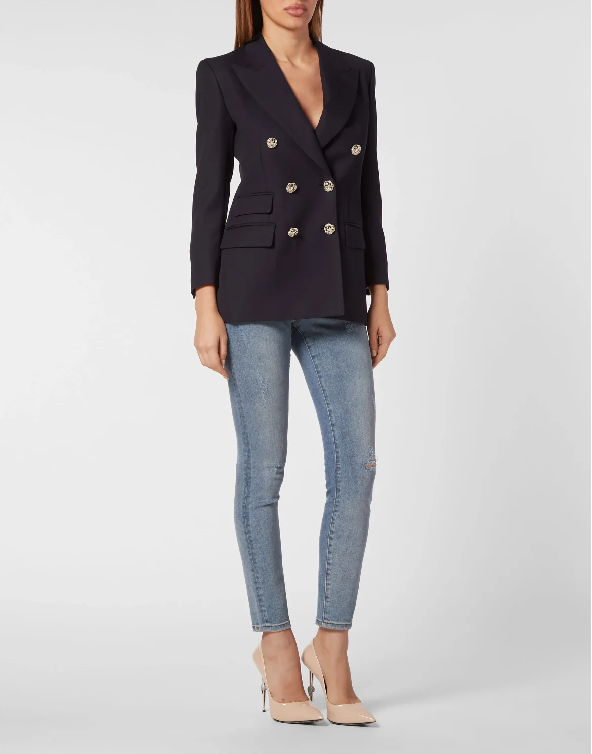 Wool Marine Fit Blazer, цвет: Синий