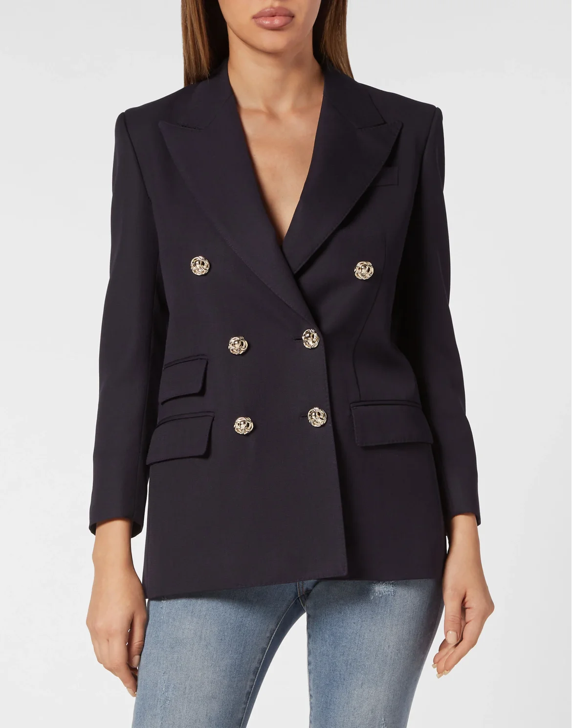 Wool Marine Fit Blazer, цвет: Синий
