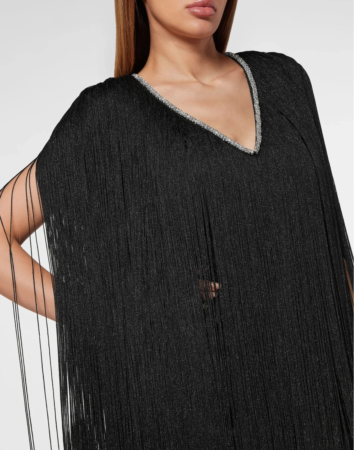 Mini Dress Fringe, цвет: Черный