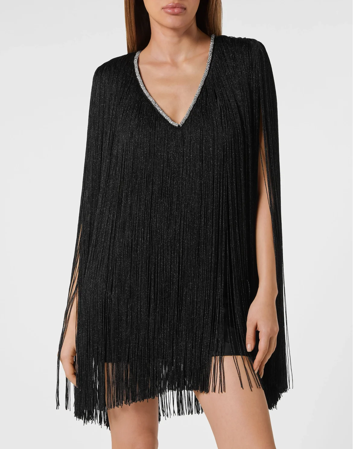 Mini Dress Fringe, цвет: Черный