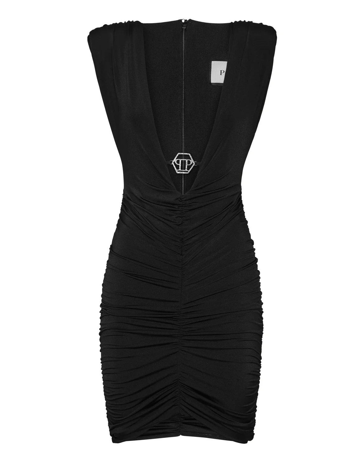 Sleeveless Mini Dress Hexagon, цвет: Черный