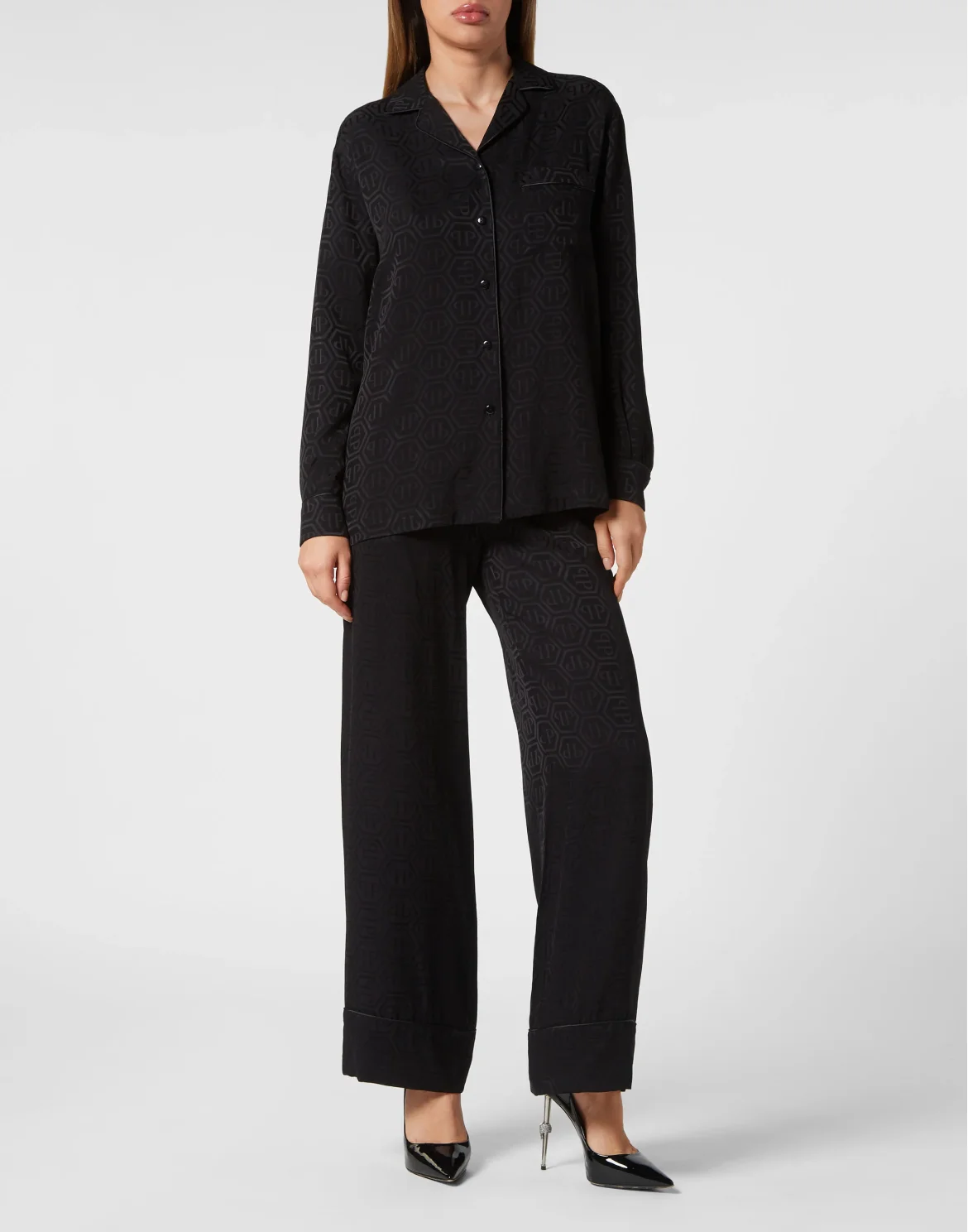 Pijama Shirt Monogram, цвет: Черный