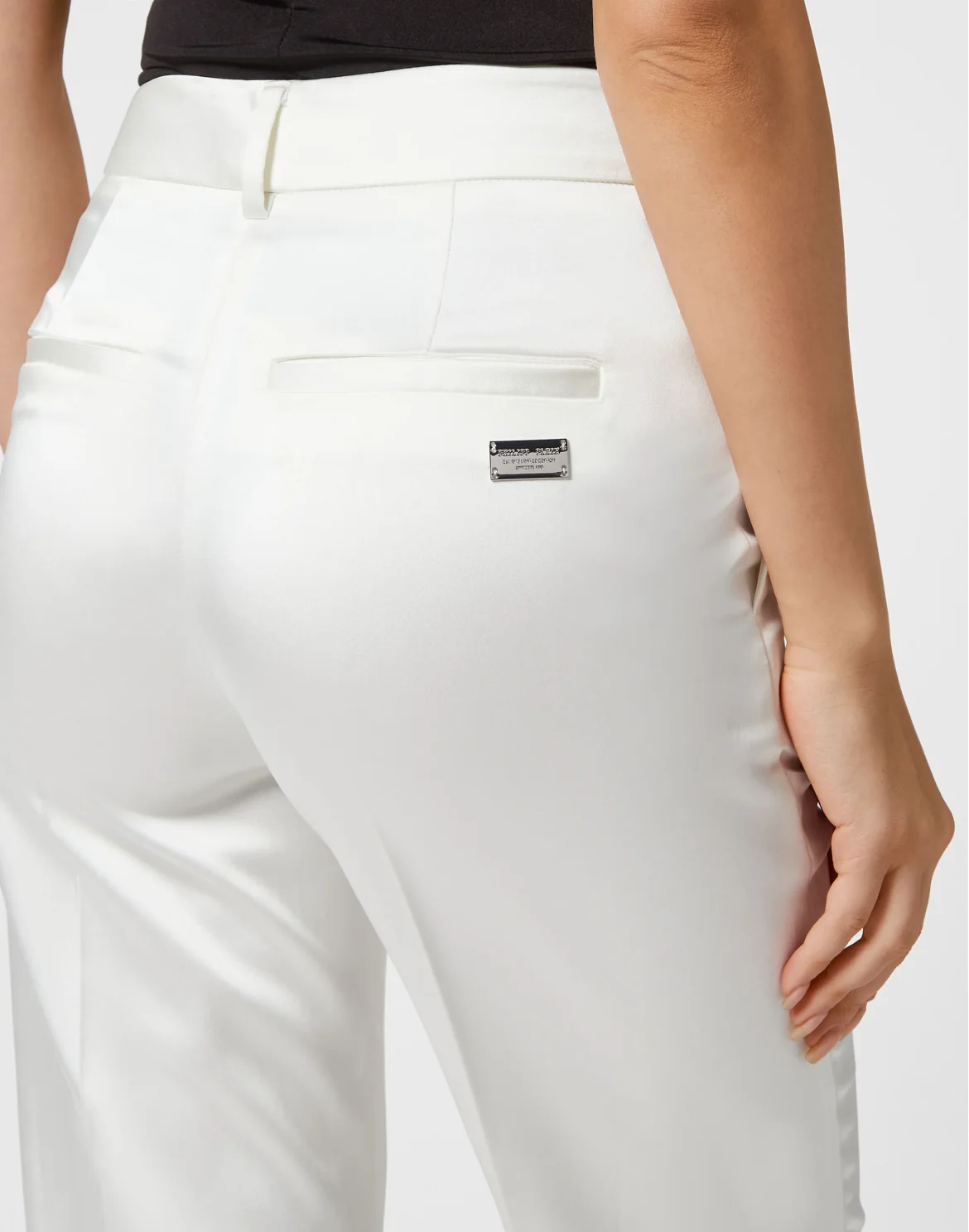 Basic Satin Flaire Trousers, цвет: Белый