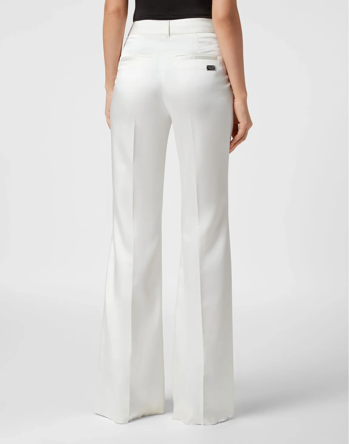 Basic Satin Flaire Trousers, цвет: Белый