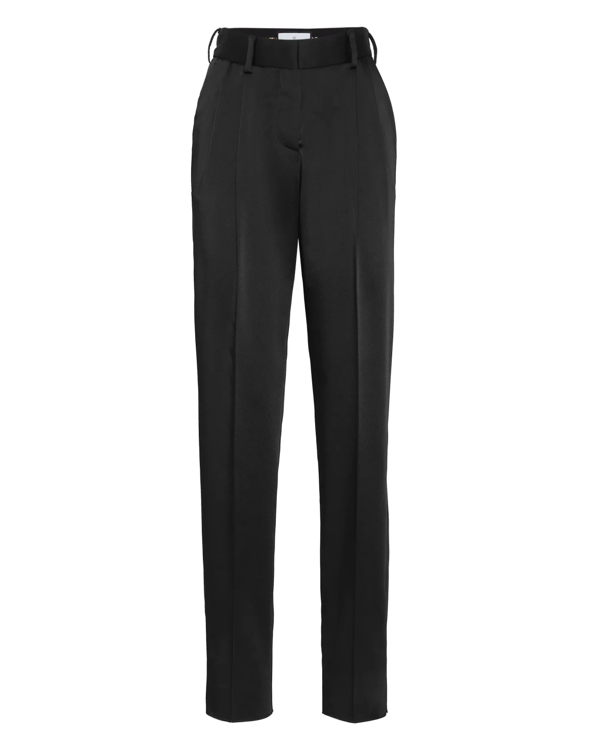 Basic Satin HIgh Waist Office Trousers, цвет: Черный
