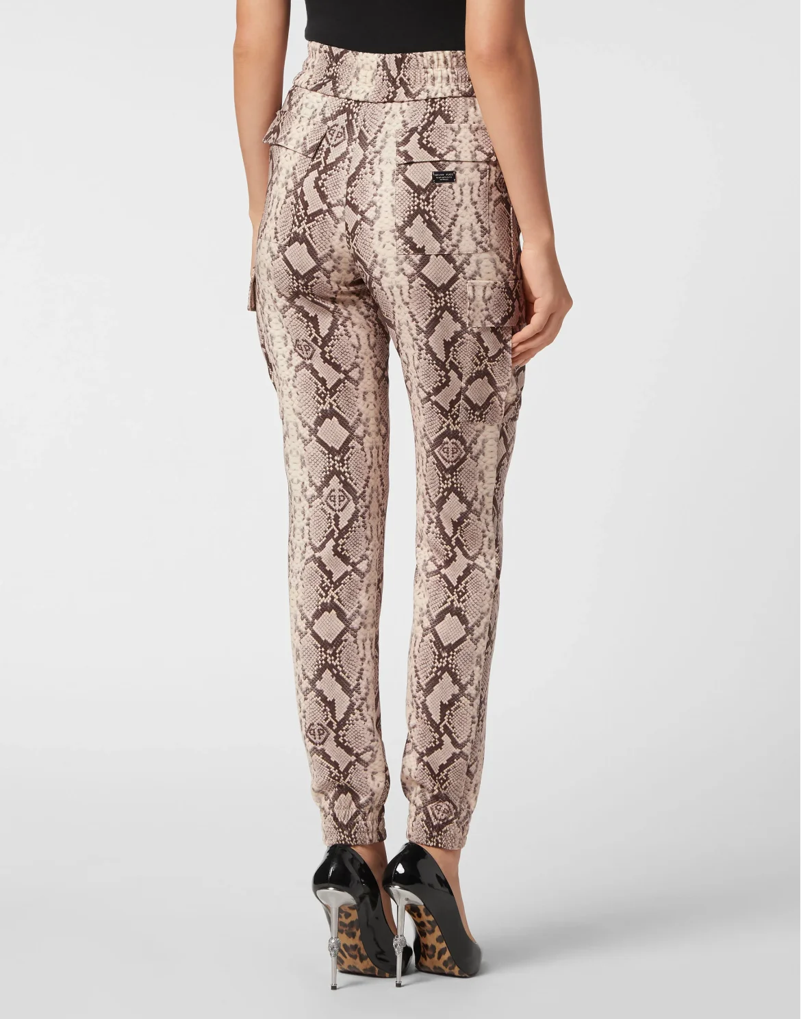 Satin Cargo Trousers Pitone, цвет: Бежевый