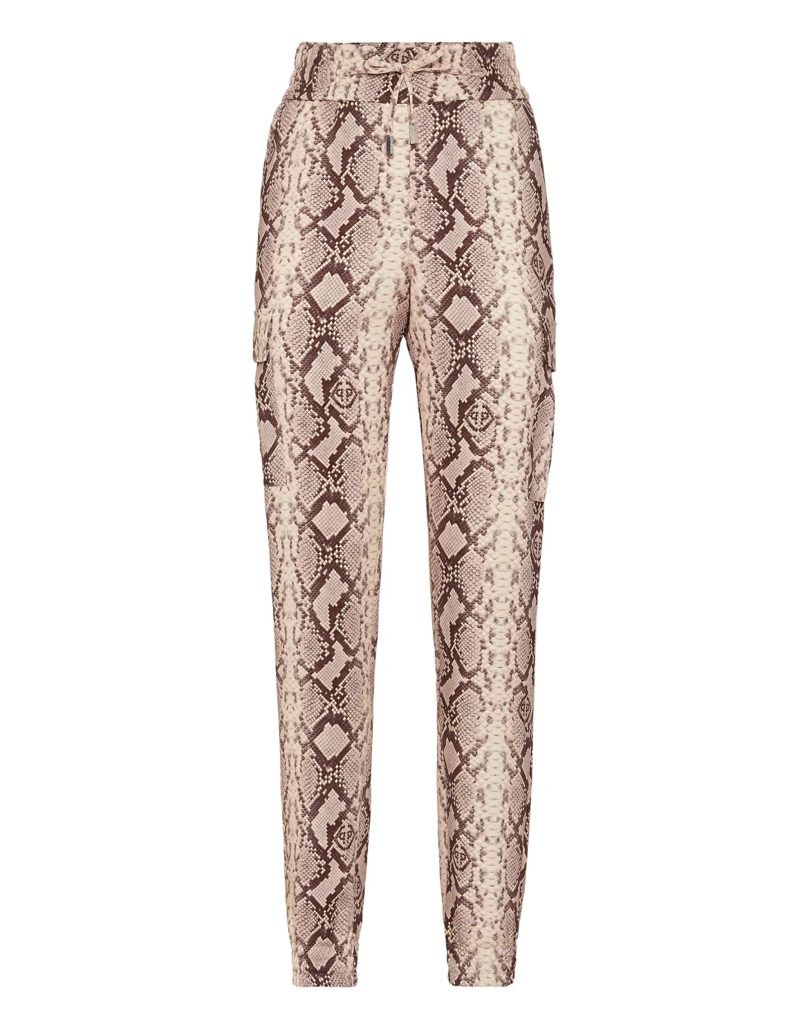 Satin Cargo Trousers Pitone, цвет: Бежевый