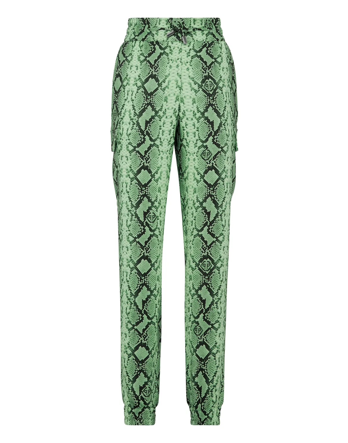 Satin Cargo Trousers Pitone, цвет: Бирюзовый
