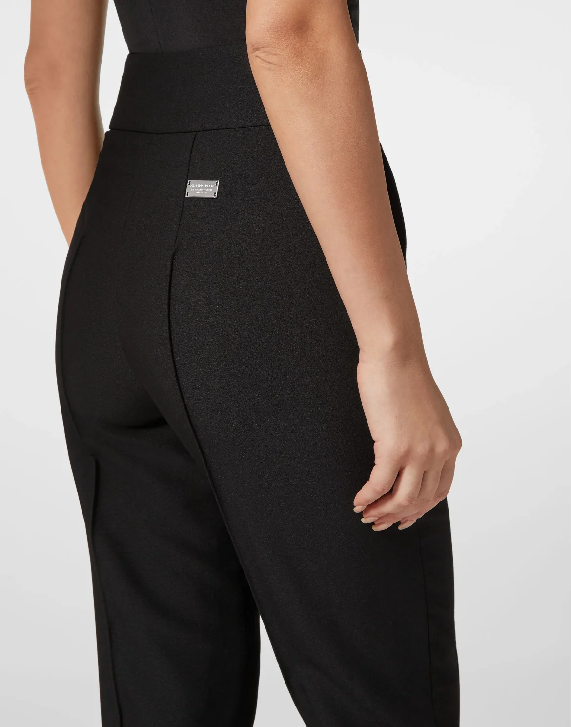 Crepe Basic Cigarette Trousers, цвет: Черный
