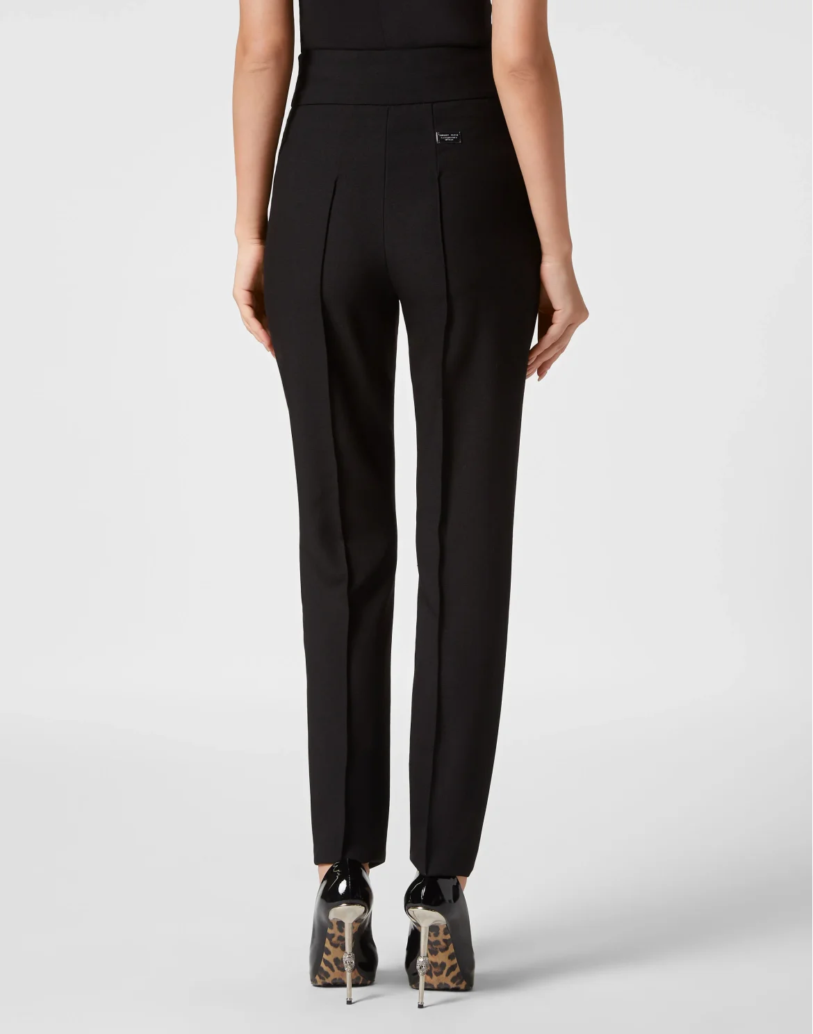 Crepe Basic Cigarette Trousers, цвет: Черный
