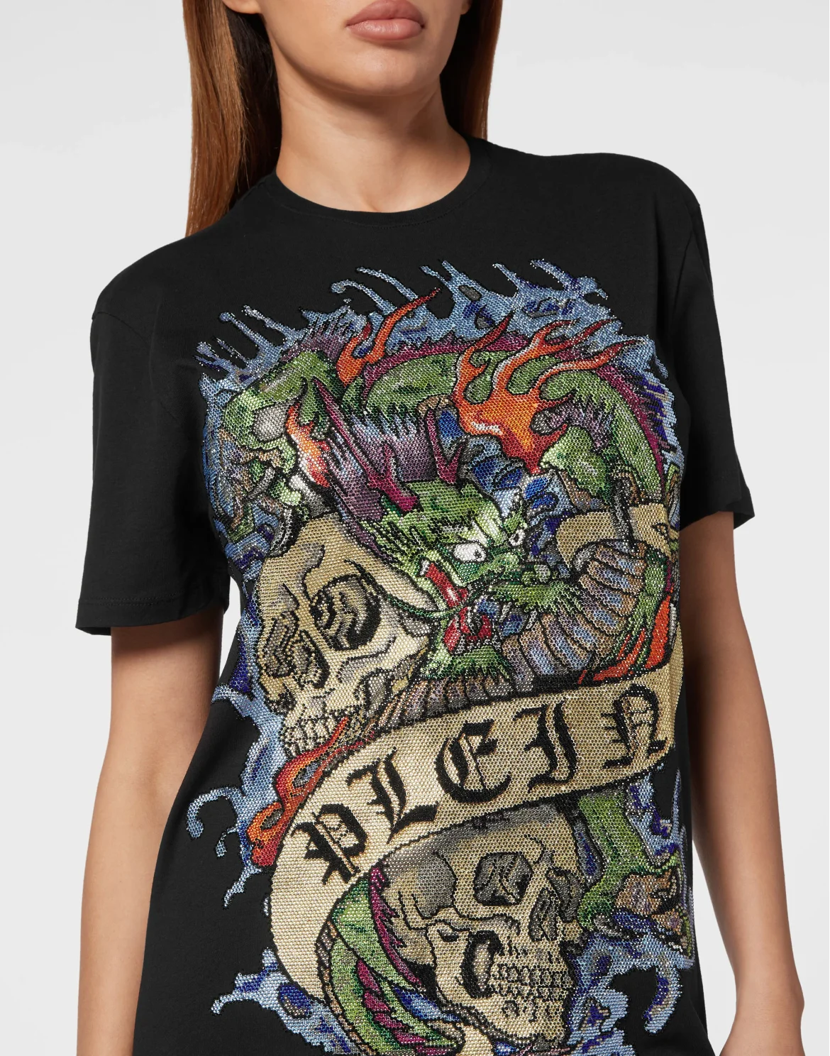 T-shirt Short Dress Tattoo, цвет: Черный