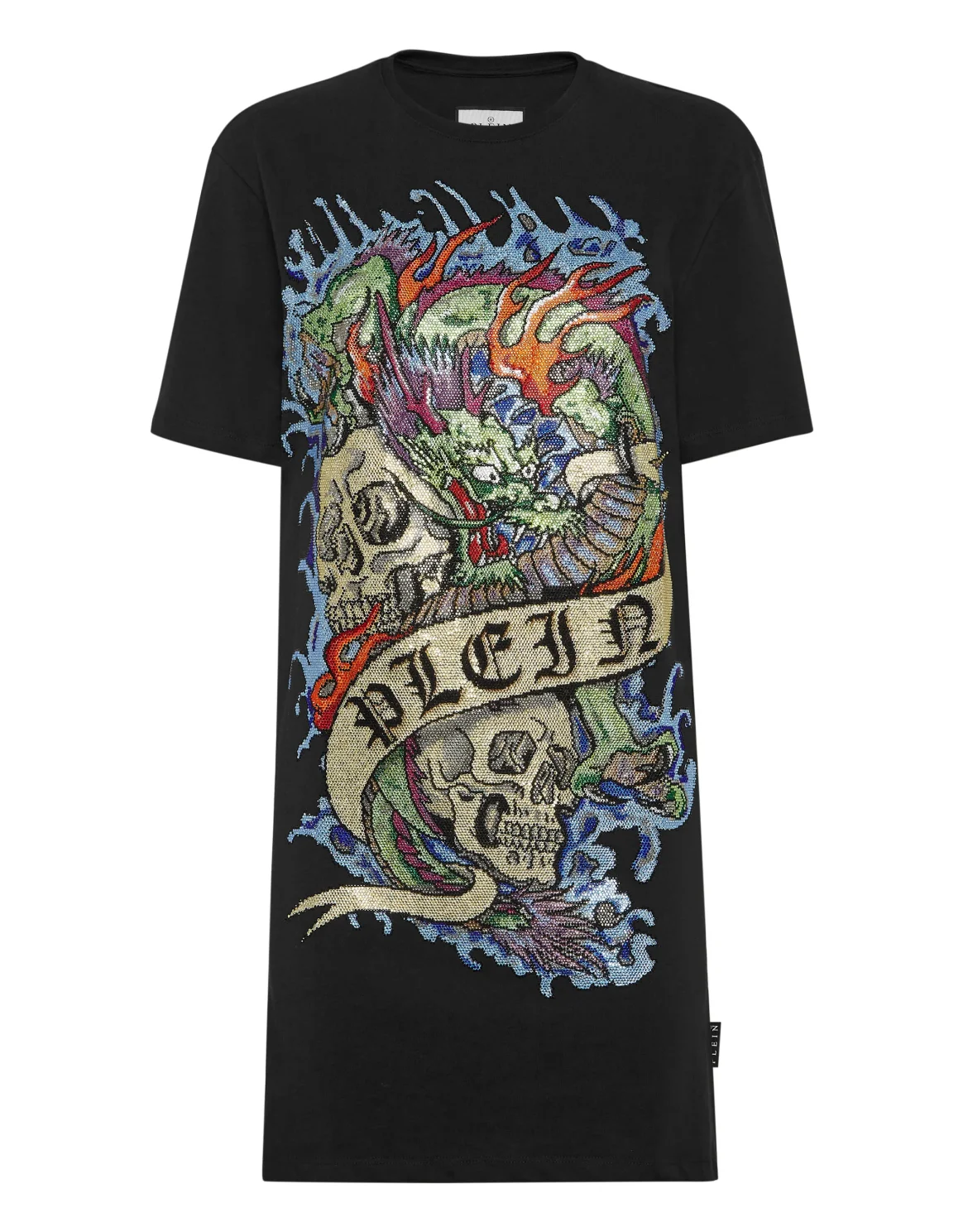 T-shirt Short Dress Tattoo, цвет: Черный