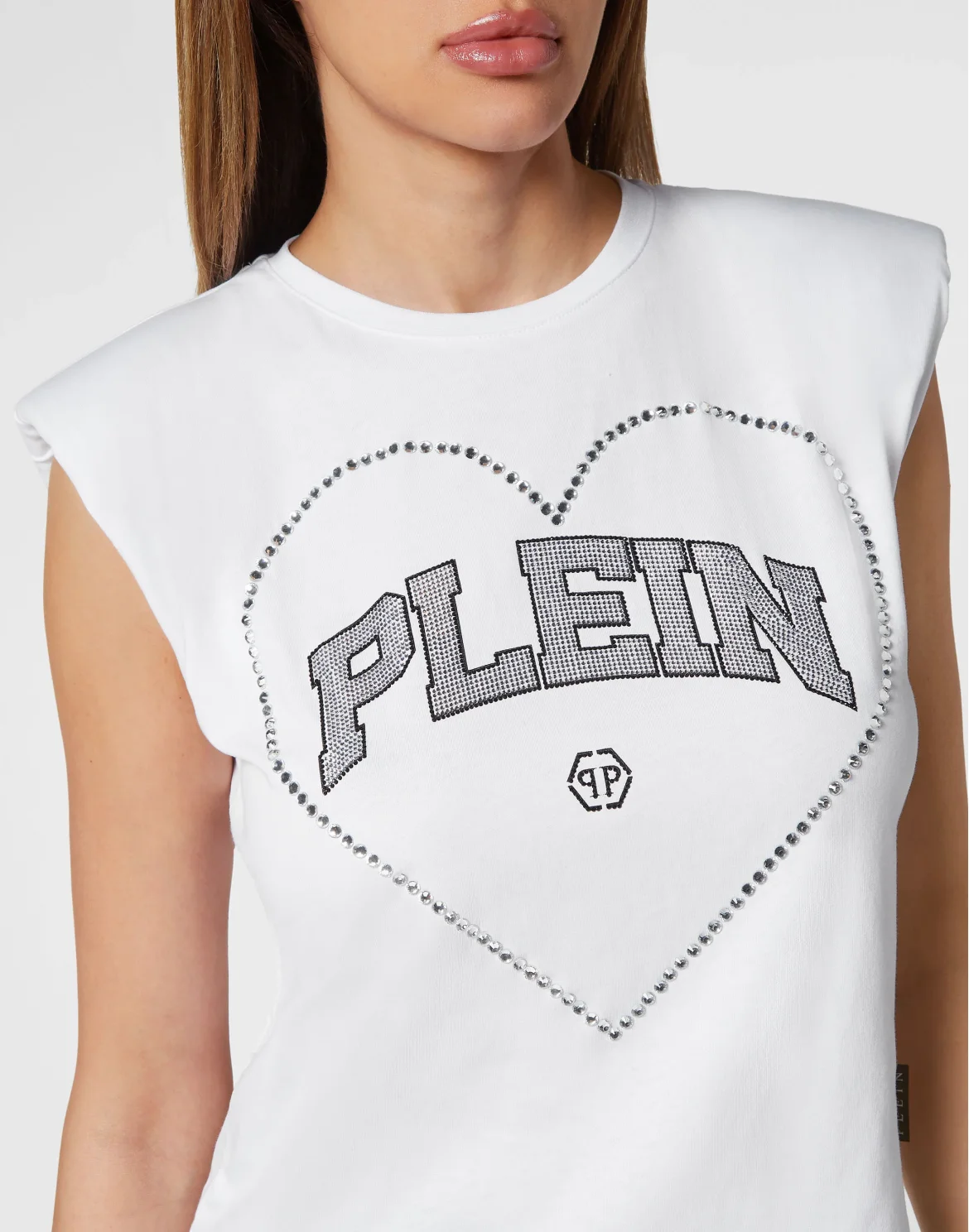 Strass Tank top Heart, цвет: Белый