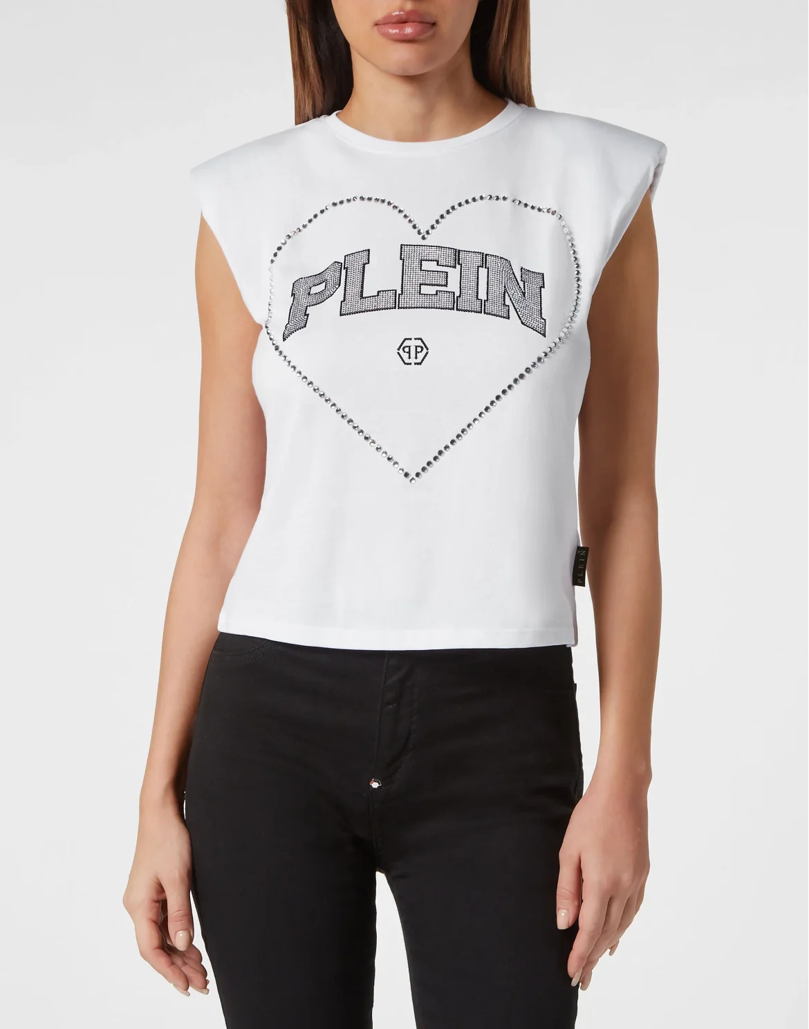 Strass Tank top Heart, цвет: Белый
