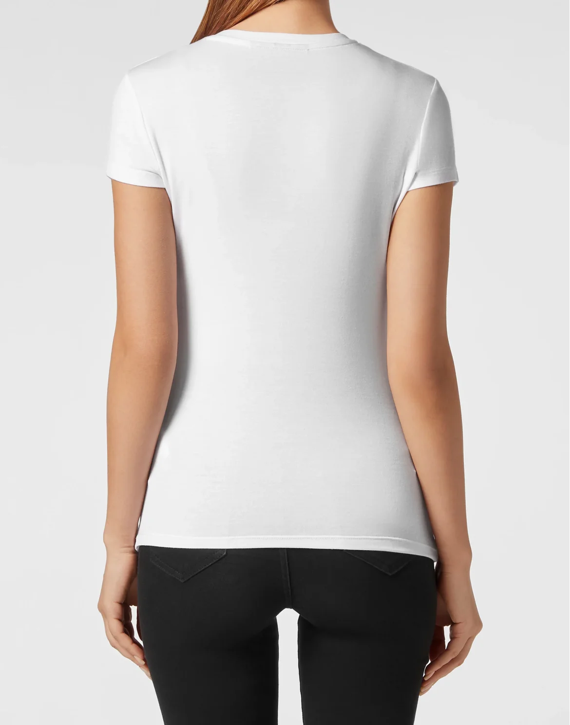 Normal V Neck T-shirt, цвет: Белый
