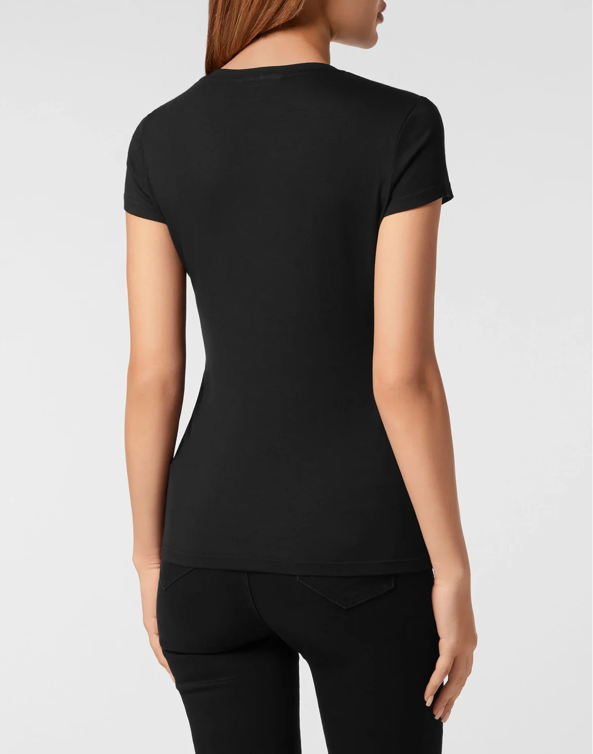 Normal V Neck T-shirt, цвет: Черный