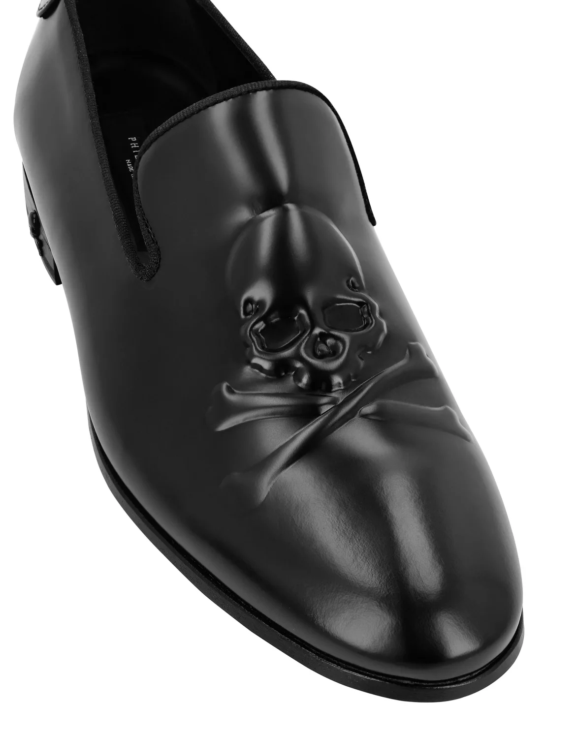 Calf Skin Leather Loafers, цвет: Черный
