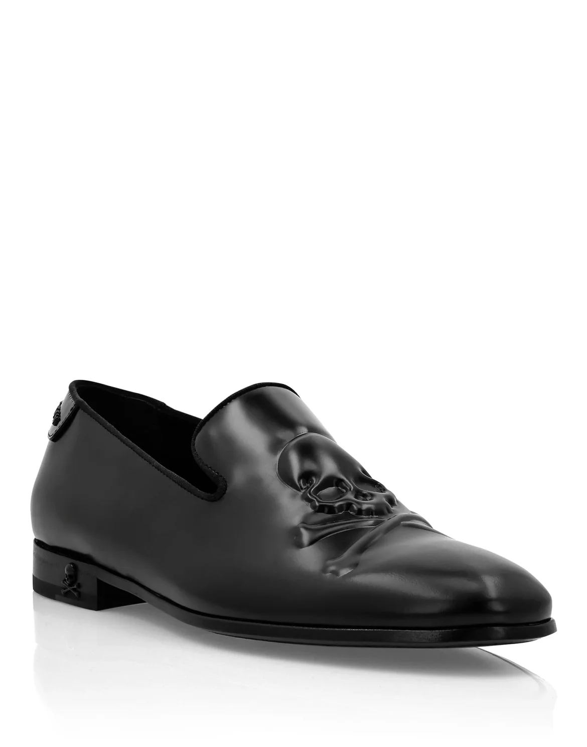Calf Skin Leather Loafers, цвет: Черный