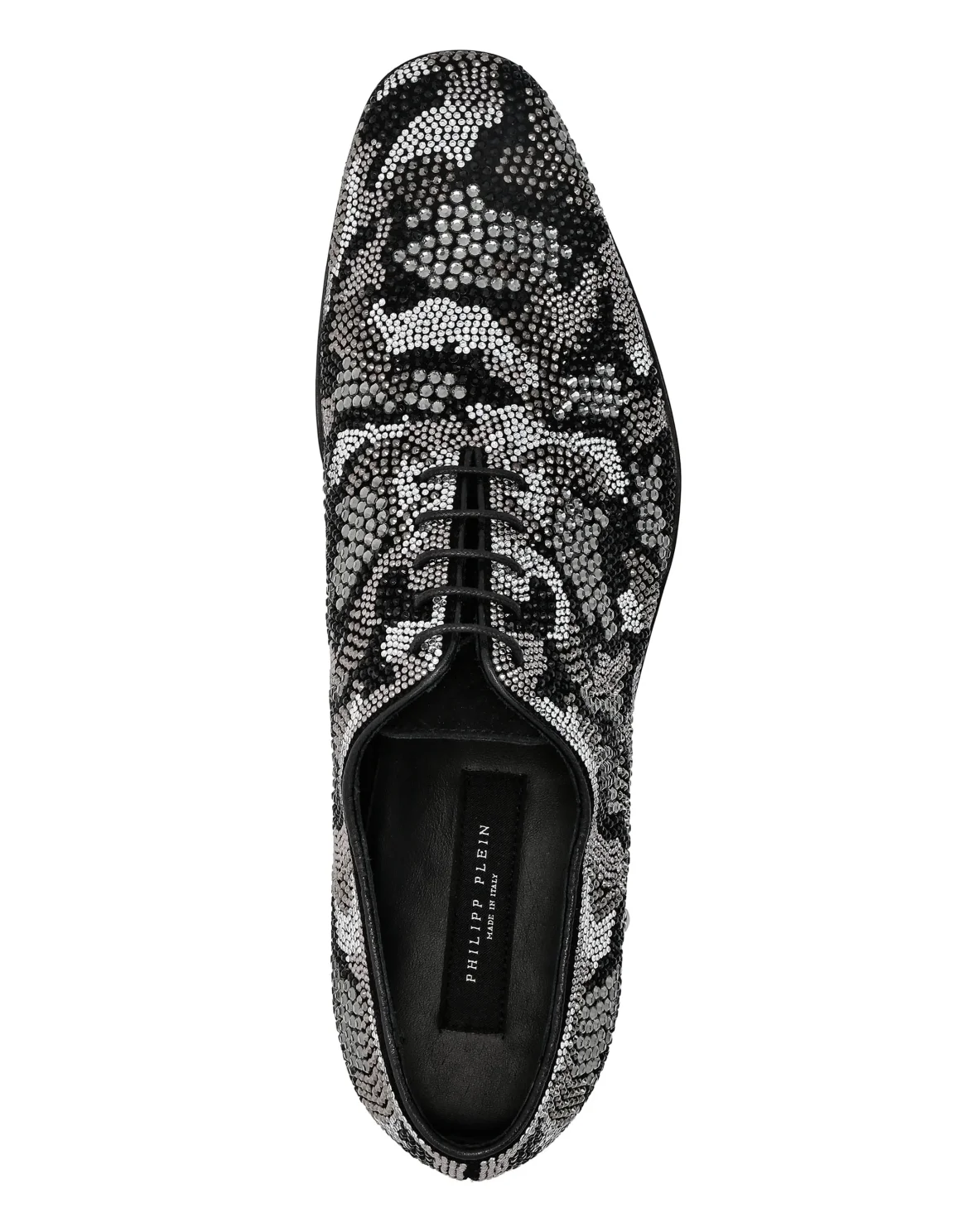 Strass Lace Up Shoes Camouflage, цвет: Черный