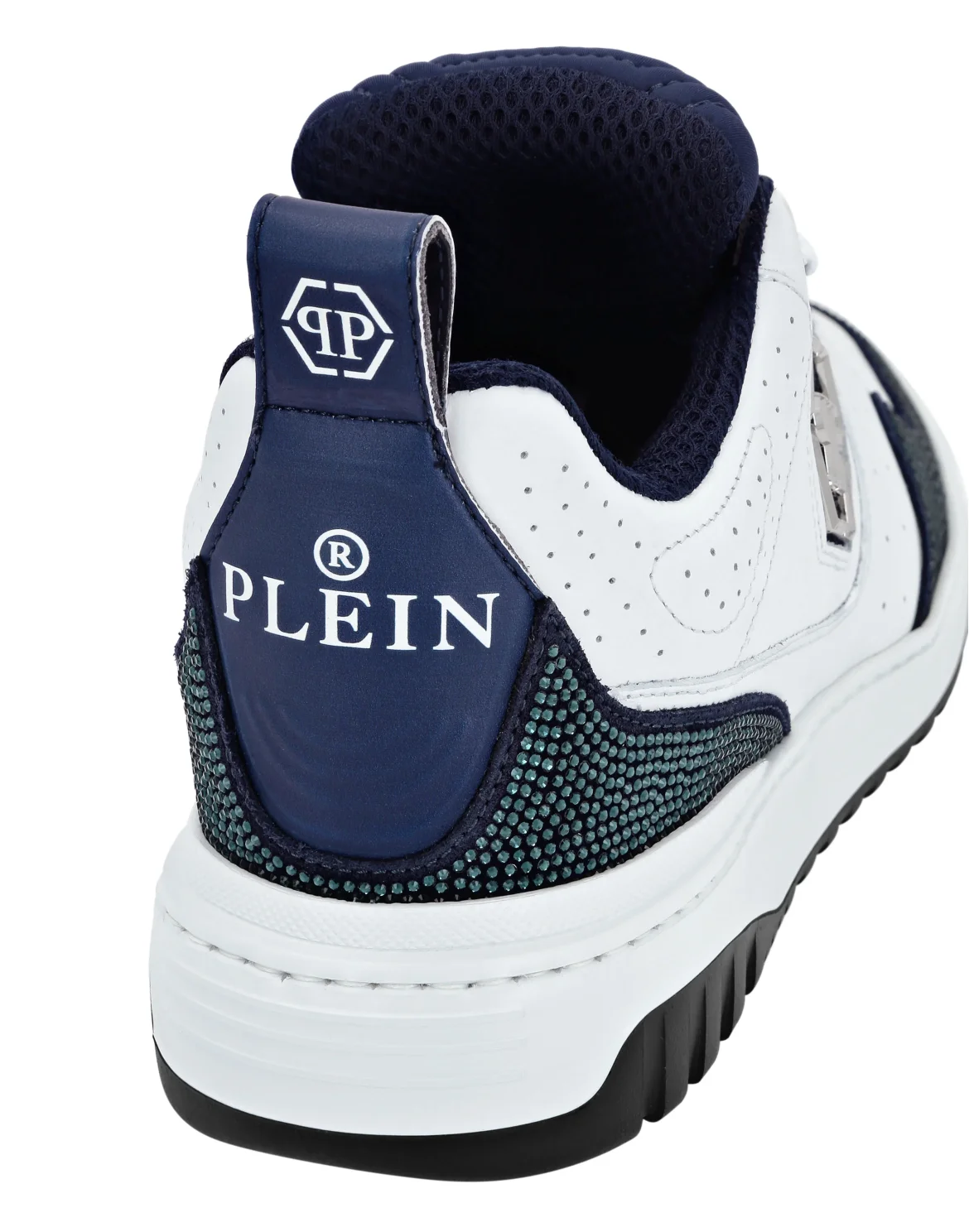 Mix Leather Lo-Top Sneakers Crystal, цвет: Белый