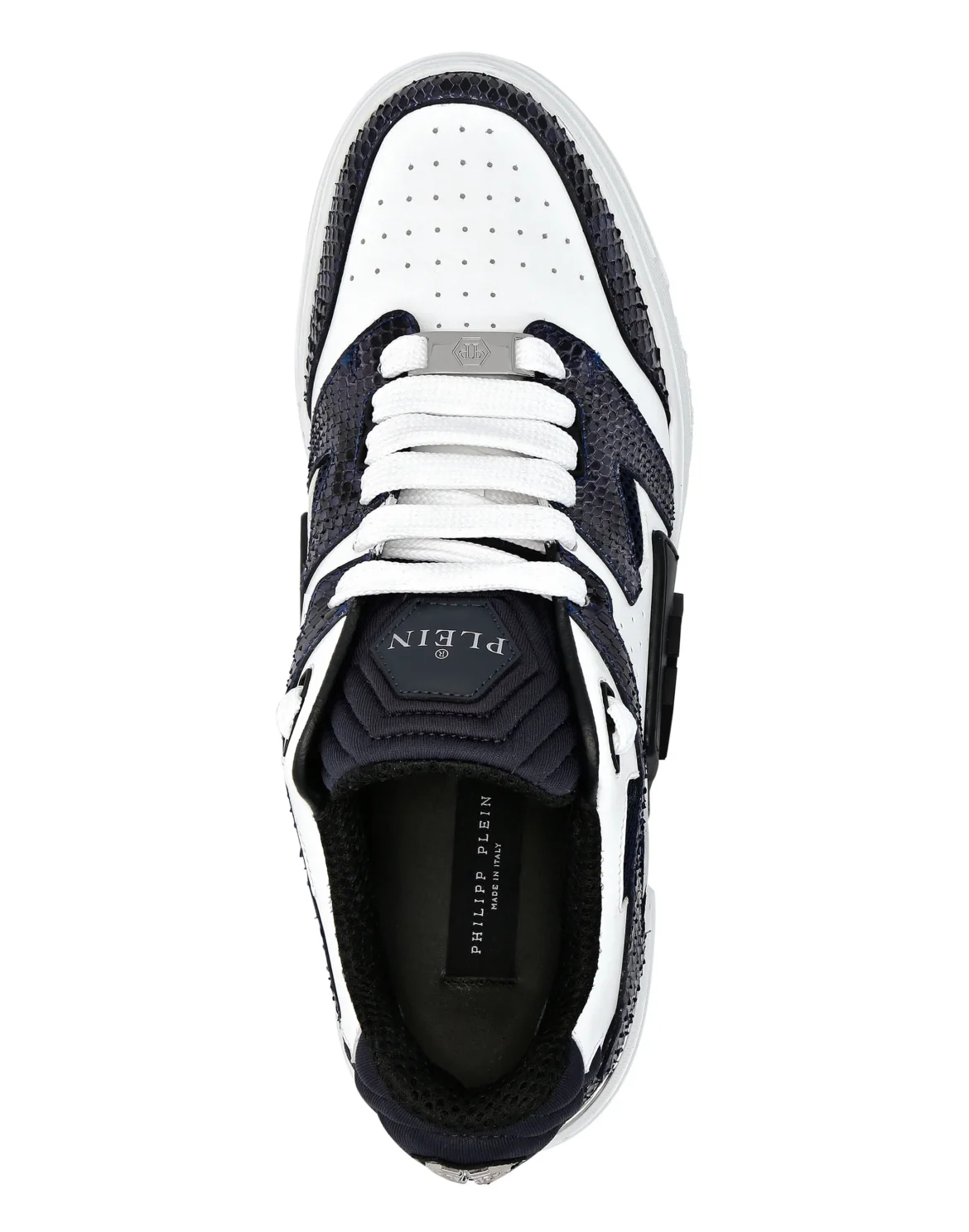 Lo-Top Python & Leather Sneakers, цвет: Белый